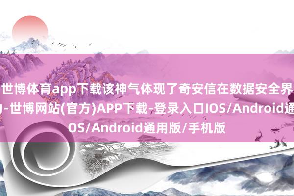 世博体育app下载　　该神气体现了奇安信在数据安全界限的概述实力-世博网站(官方)APP下载-登录入口IOS/Android通用版/手机版
